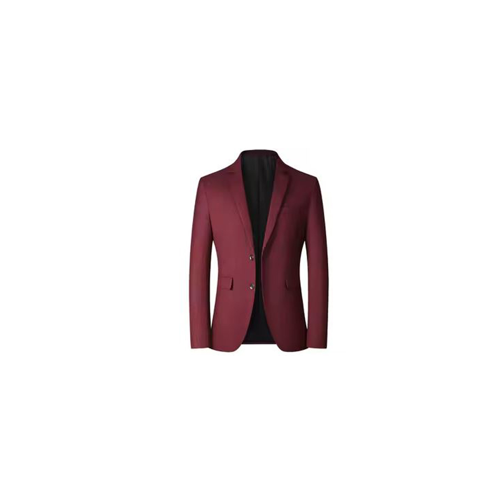 Men's Bold Burgundy Slim-Fit Blazer