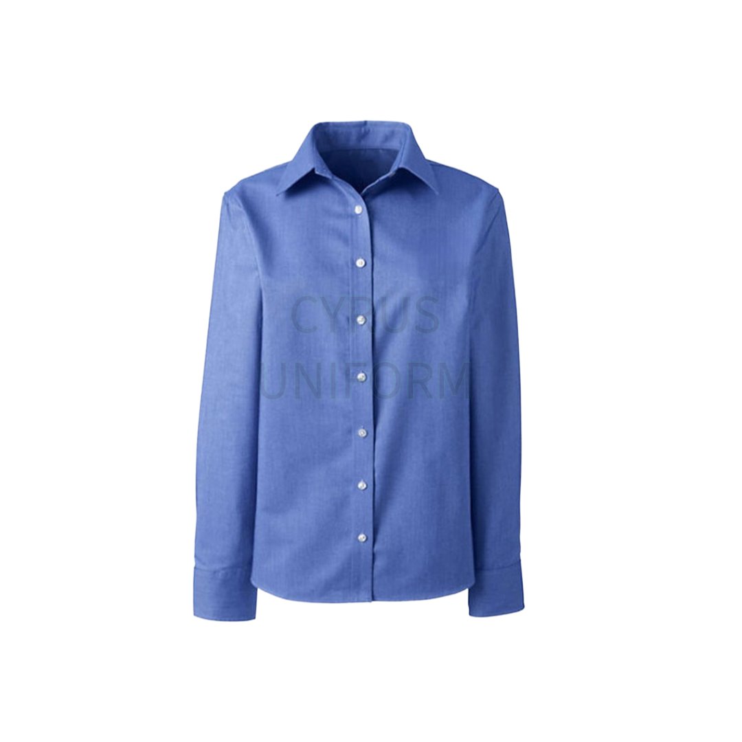 Professional Women’s Office Shirt – Blue