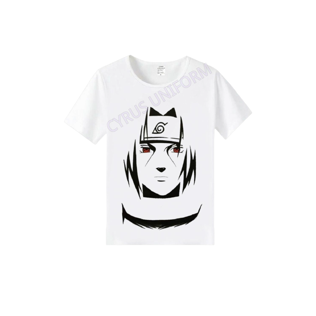 Printed Cotton Round Neck T-Shirt – White