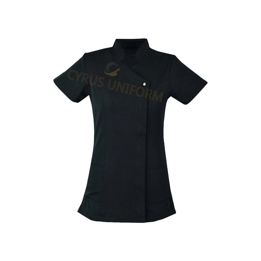 Women’s Spa & Salon Uniform Top – Black